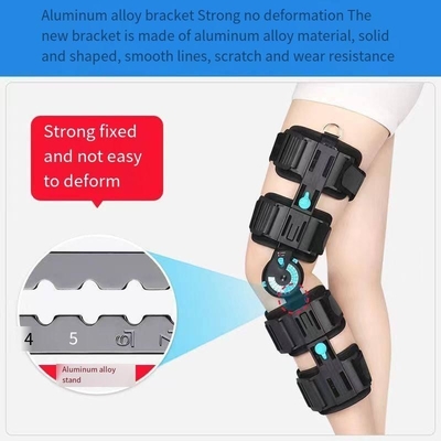 Adjustable Knee Support for Fracture Fixation and Ligament Strain Minimum Angle 60°