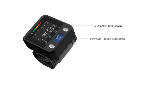 Easy Shuttle Operate Digital Wrist Blood Pressure Monitor CE Sphygmomanometer for Home