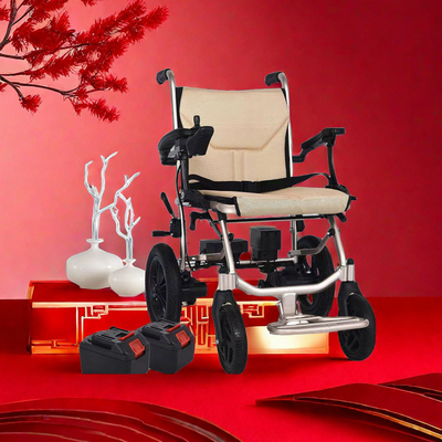 Intelligent Electromagnetic Brake Affordable Foldable Steel Power Electric Wheelchair
