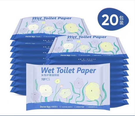 200mm*150mm Sheet Size No Irritation Mild Wet Toilet Paper for Wiping Buttocks