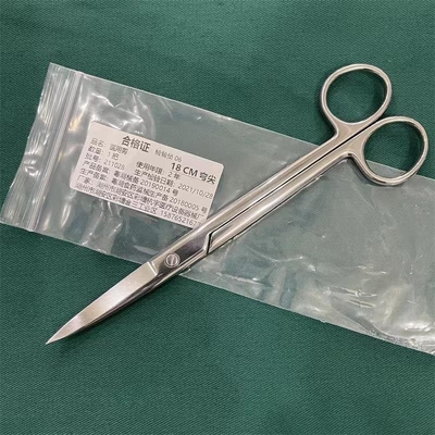 Surgical Instruments 14cm Medical Curved Scissor Stainless Steel Dissecting Straight