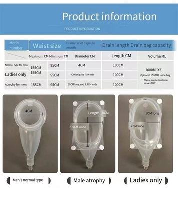 Portable Male Container Urine Bag for Collector External Urinary Catheters Home Class I
