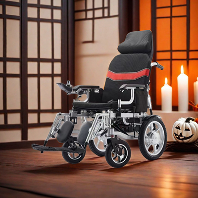Lightweight Aluminum Alloy Electric Wheelchair with Folding Design and Remote Control