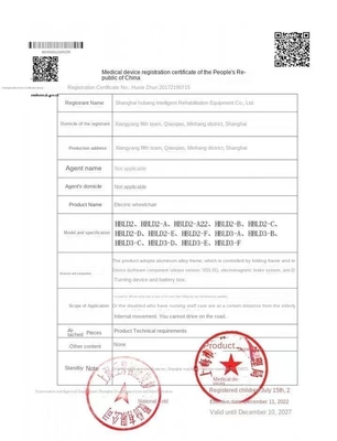 Class II Instrument Classification Wheelchair for Disabled Lightweight Folding Aluminum
