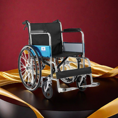 Domestic Trade Black Foldable Lightweight Manual Disabled Wheelchairs with Durability