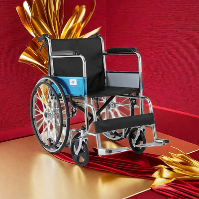 Lightweight Folding Commode Wheelchair for Elderly People within Applicable Scenarios