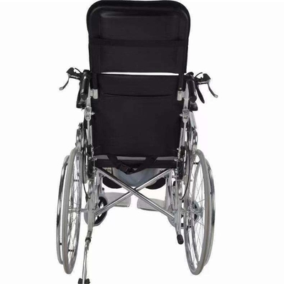 Foldable Lightweight Wheelchair for Disabled Users Manual Folding and Adjustable Back