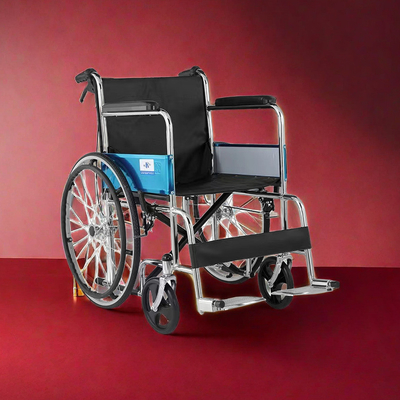 Manual Medical Equipment Foldable Wheelchair for 1 Unit Capacity and Lightweight Design