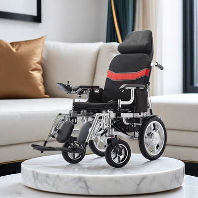 Electronic Medical Equipment Wheelchair with Self-Locking Brake Loading Weight 120kg
