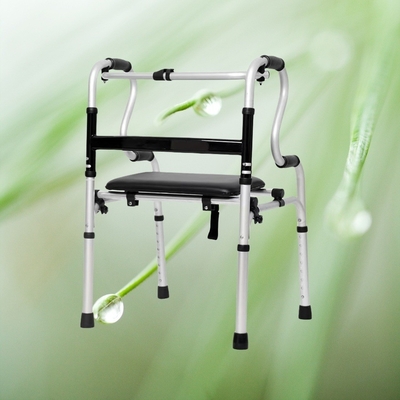 Aluminium Foldable Walker Rollator for Elderly Load-Bearing 18/0kg No Wheels Medical