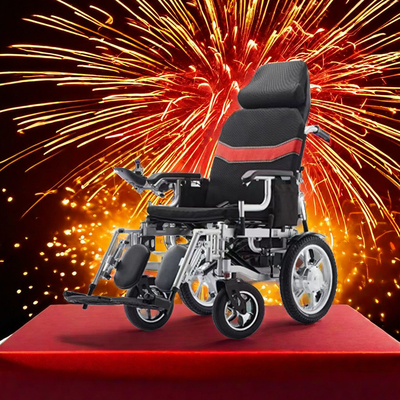 Foldable Automatic Wheelchair for Disabled Man Home Professional Controllers Joysticks