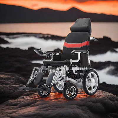 Steel Foldable Electric Wheelchair with Lead-Acid Battery Overall Dimensions 108*67*91cm