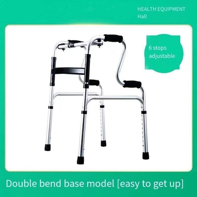 Foldable Collapsible Aluminum Walker for Disabled Adults Made of PP Material Cushion
