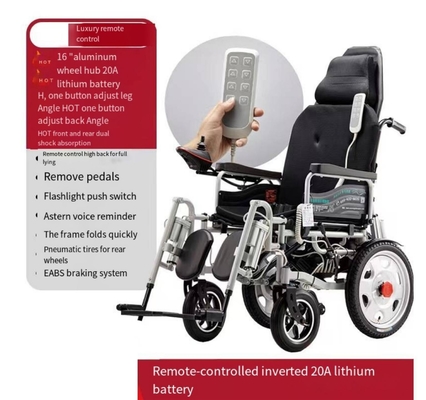 108*67*91cm Karma Wheelchair with Battery 12A Lead-Acid Battery and Reclining Backrest