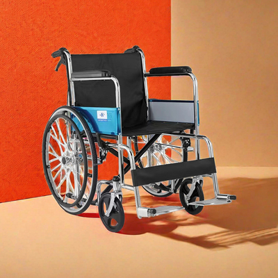 Foldable Plastic Tricycle Black Mobility Wheelchair for Physically Challenged Adults