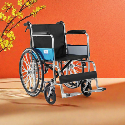 Design Manual Folding Wheelchair for Medical Whether One-off No Black Disabled People