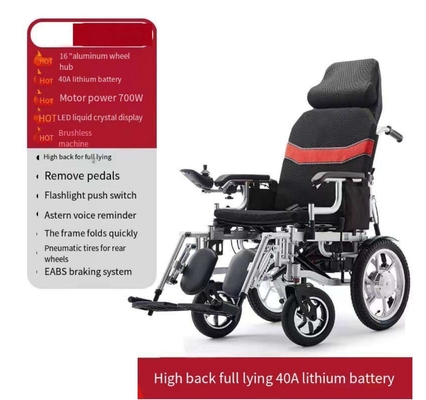 24V Voltage Lightweight Foldable Power Electric Wheelchair for Elderly Rehabilitation