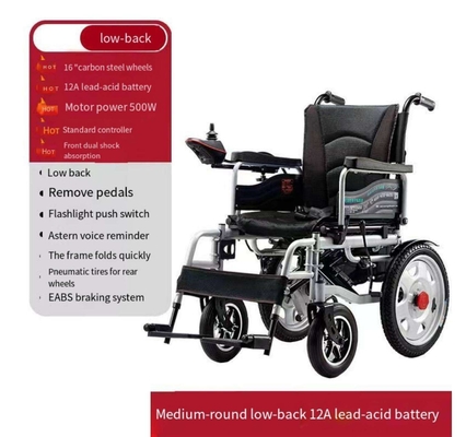 24V Voltage Lightweight Foldable Power Electric Wheelchair for Elderly Rehabilitation