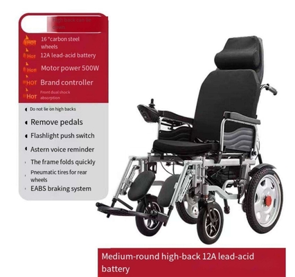 24V Voltage Lightweight Foldable Power Electric Wheelchair for Elderly Rehabilitation