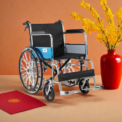 20 Inch Manual Wheelchair for Disabled People Made of Professional Standard Steel