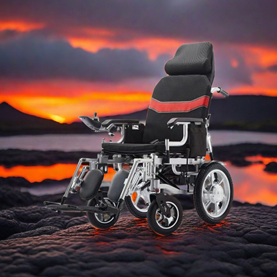 Steel Accessories Basket Pouch Sale Foldable Electrical Wheelchair with CE ISO 13485