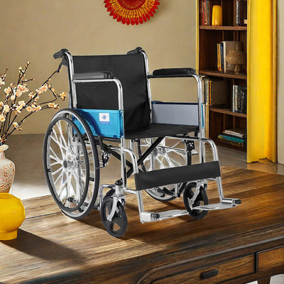 809 Model Folding Wheelchair for Disabled Person Easy to Maneuver and Store