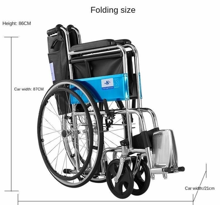 809 Model Folding Wheelchair for Disabled Person Easy to Maneuver and Store