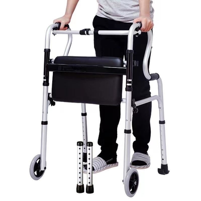 8 Gear Adjustable Lower Limbs Walking Aid Front Mobility Frame Walker without Wheels