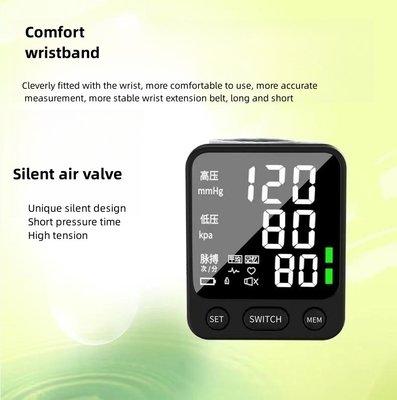 Plug-in Power Supply Wrist Type Digital Automatic Bp Meter for Measurement Range 60-240