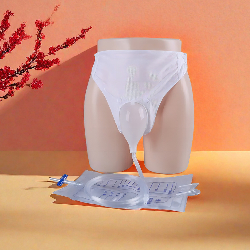 CE Certified Plastic Urinal Collection Double Hanger Meter Urine Bag for All Seasons