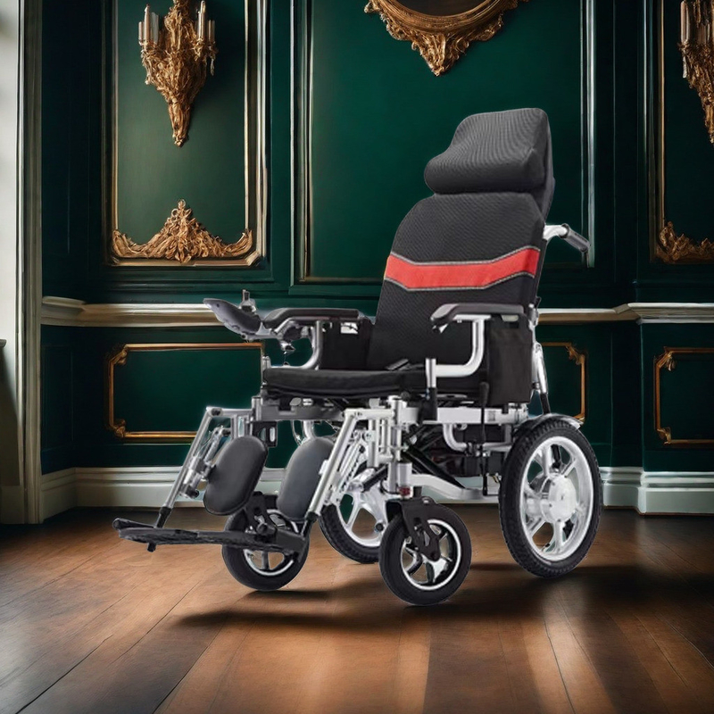 24V Voltage Electric Wheelchair for Disabled 2023 Portable Auto Folding Chair