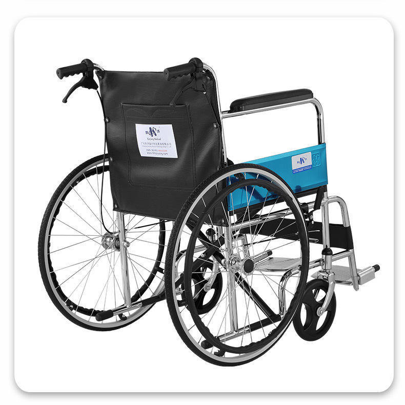 809 Model Folding Wheelchair for Disabled Person Easy to Maneuver and Store