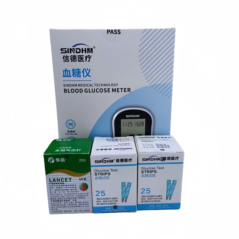 Professional Blood Glucose Meter and Test Strips Accurate Self Testing for Blood Sugar